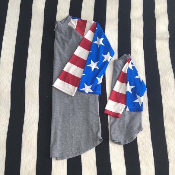 LuLaRoe Stars & Stripes Randy & Sloan Set - Picture 2 of 8